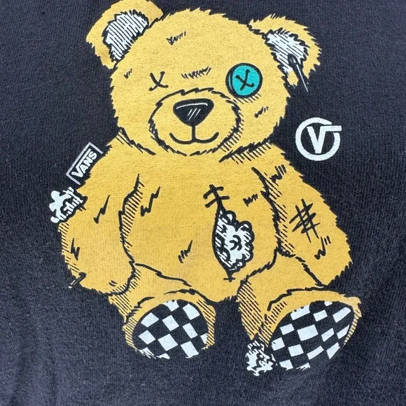 Vans Men's Teddy Bear Graphic Print Skater Shirt M Streetwear Rock Grunge Punk - Picture 3 of 7